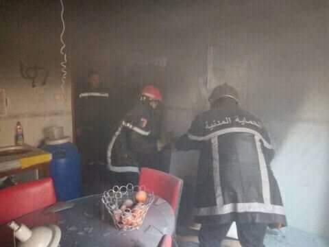 حريق داخل منزل بتبسة