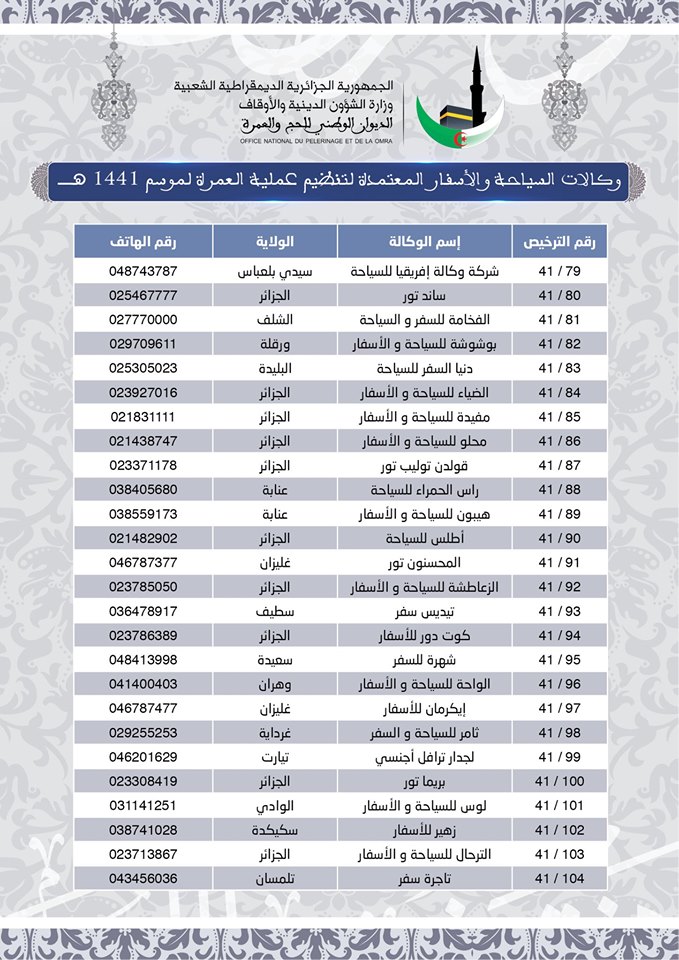 الوكالات السياحية