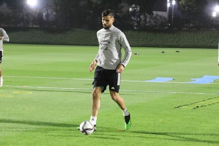 الخضر، حصة تدريبية، المنتخب الوطني