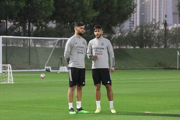 الخضر، حصة تدريبية، المنتخب الوطني