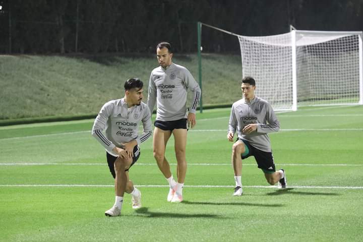 الخضر، حصة تدريبية، المنتخب الوطني