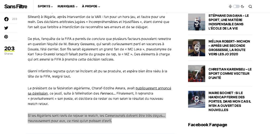 موقع فرنسي يسخر من الجزائريين