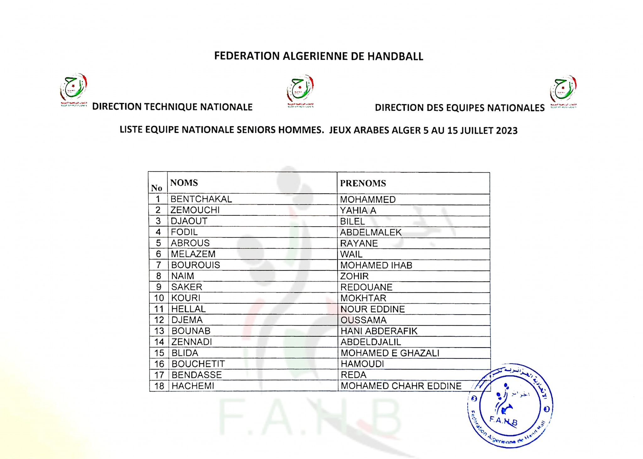 منتخب كرة اليد