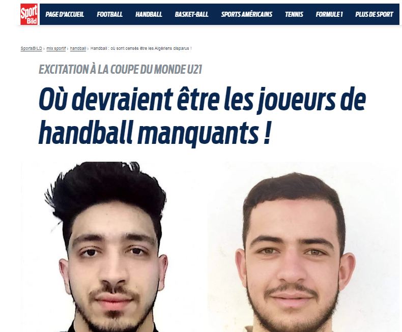 هروب لاعبا الخضر لكرة اليد