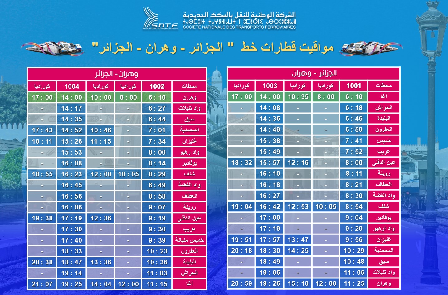 قطارات الجزائر وهران