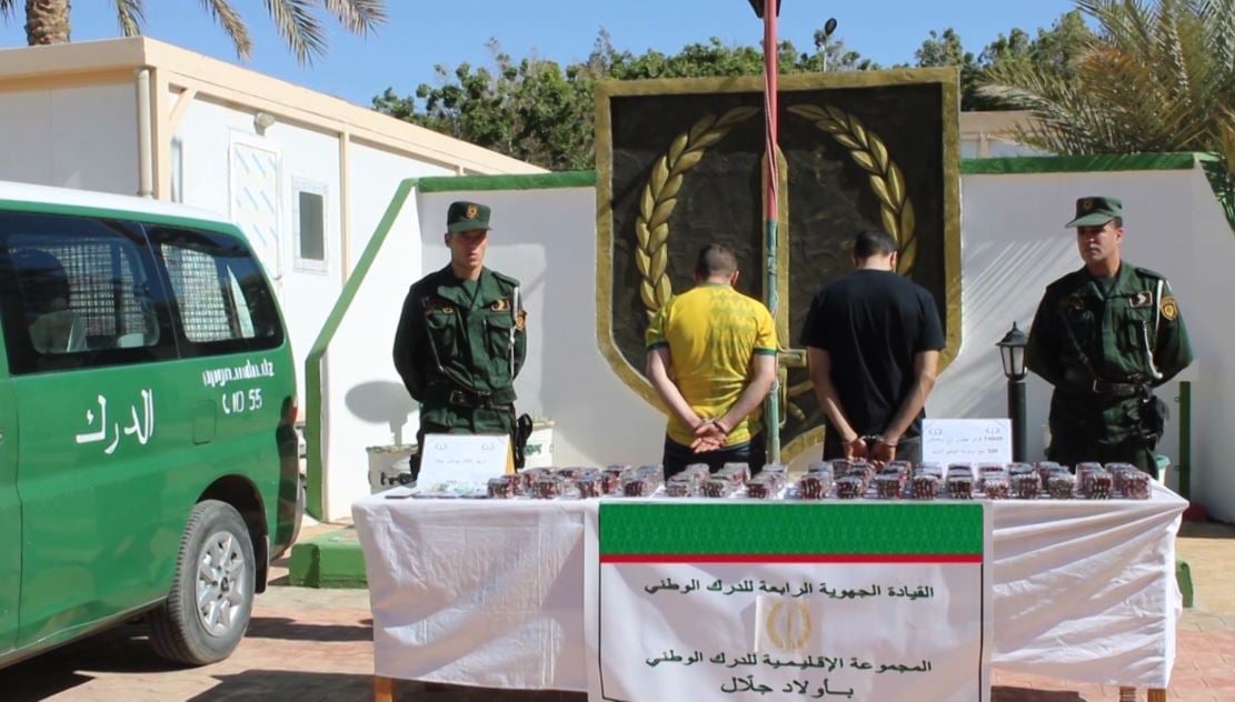 درك أولاد جلال يوقف شخصين ويحجز 14840 قرص “بريغابالين”