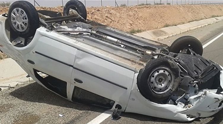 المسيلة.. 5 جرحى في حادث انقلاب سيارة بعين الحجل