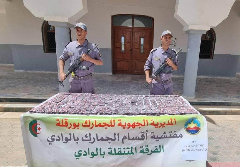 إحباط محاولة تهريب 7480 قرص “صاروخ” في الوادي