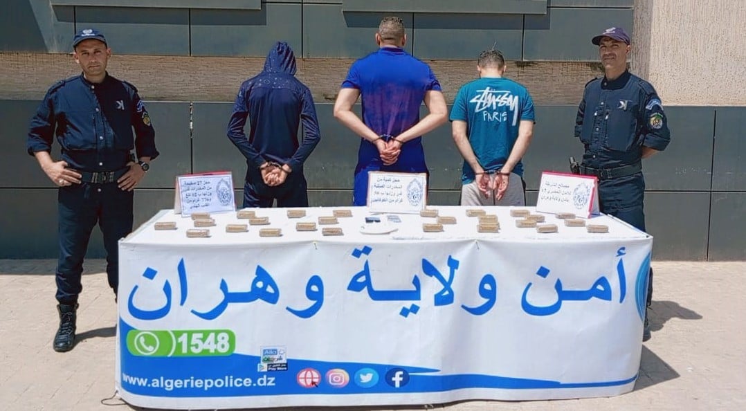 حجز كمية معتبرة من الكوكايين وايداع 3 أشخاص في وهران