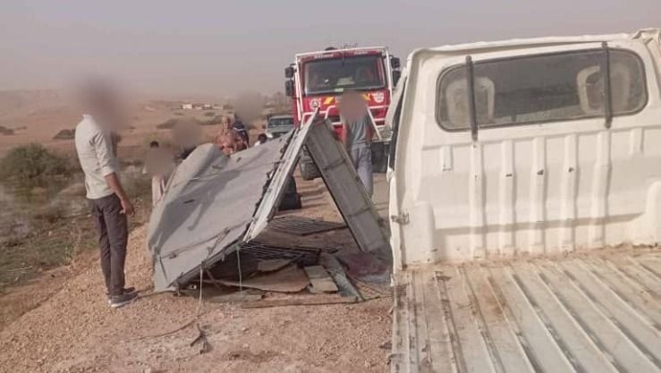 وهران.. 12 جريحا في انقلاب شاحنة صغيرة ببئر الجير