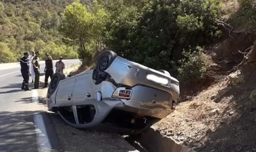 المسيلة.. إصابة 7 أشخاص في حادث انقلاب سيارة بالشلال