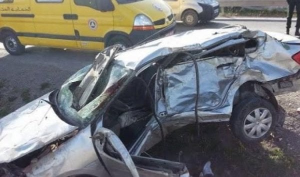 تبسة.. 5 جرحى في انحراف وانقلاب سيارة بعين الزرقاء