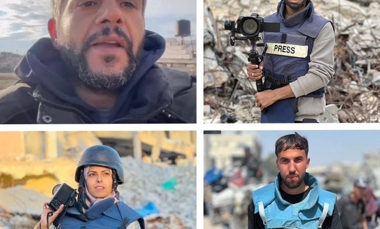 نقابة الصحفيين الفلسطينيين عن استشهاد 4 صحفيين.. الاحتلال يمارس حربا على الإعلام الحر