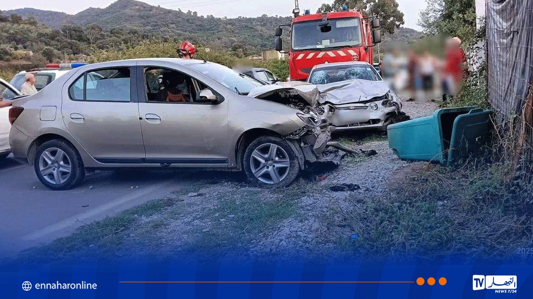 جيجل.. 7 جرحى في اصطدام بين 3 سيارات في موكب زفاف بخيري واد العجول