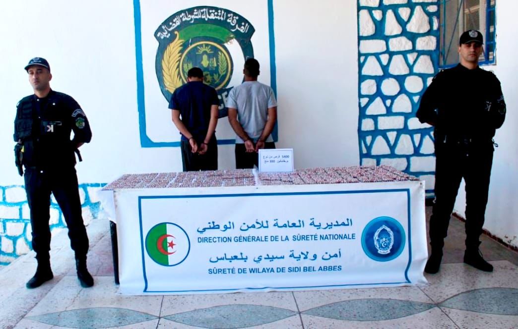 شرطة سيدي بلعباس تحجز 5400 قرص مهلوس وتوقف مروّجيها