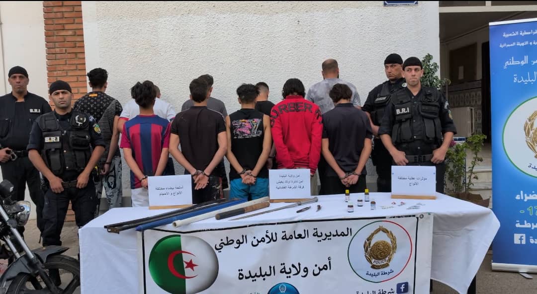 البليدة.. أمن أولاد يعيش يطيح بعصابة أحياء تورطت في إعتداءات وأعمال عنف