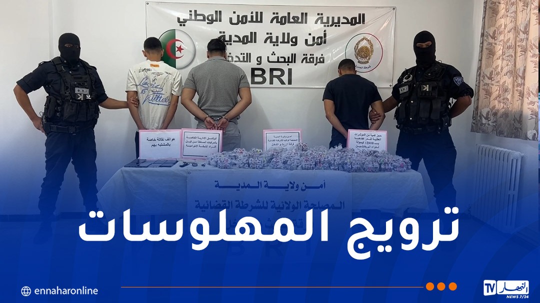 المدية.. تفكيك شبكة إجرامية وضبط أكثر من 12 ألف قرص مهلوس
